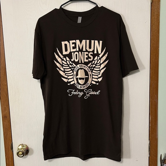 Brown Demun Jones Short Sleeve Graphic T-Shirt - Picture 1 of 6